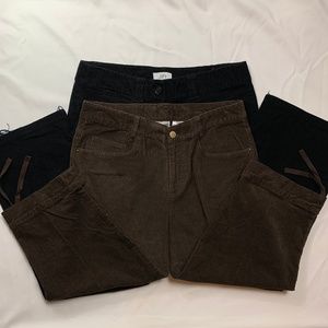 2 Pairs of Women's Designer Corduroy Pants
